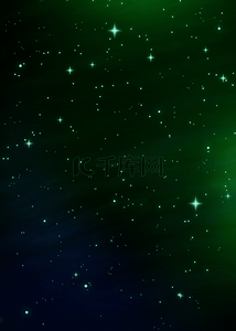 宇宙背景图片_绿色系抽象风格夜空星系背景