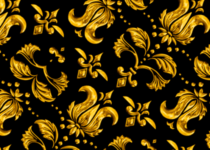 金色欧式印花无缝隙背景