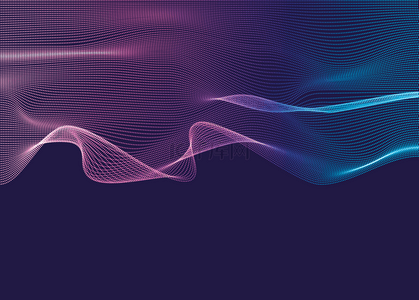 紫色抽象网格科技光线背景