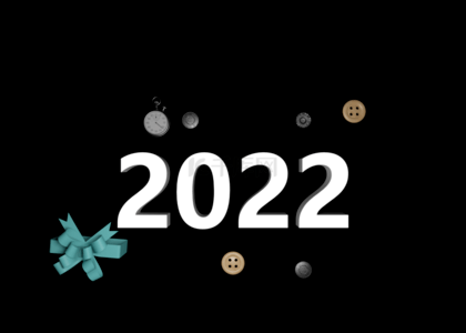 元旦2020年背景图片_3d发光2022黑色背景