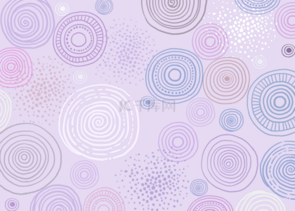 紫色多彩圆圈装饰背景
