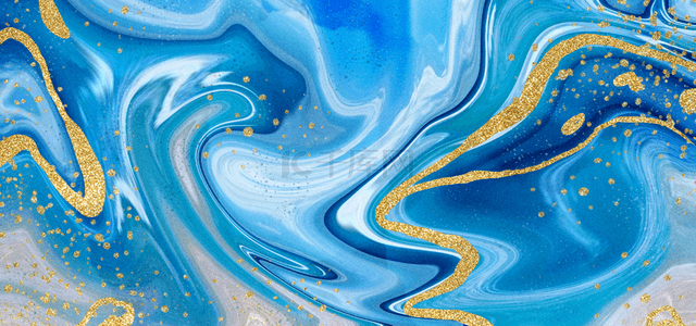 抽象蓝色金沙大理石背景