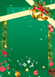 绿色圣诞树背景图片_快乐开心圣诞节