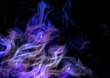 缠绕紫色烟雾渐变火焰