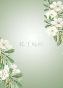 绿色墙纸背景背景图片_绿色花卉春季背景