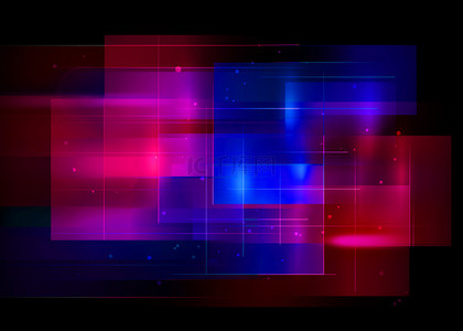 红蓝抽象线条科技几何光效背景
