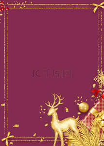 豪华紫色高端边框圣诞节背景