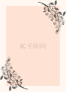 质感花卉背景图片_粉色质感花卉线条背景
