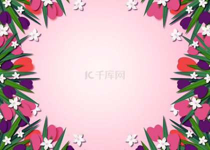 粉色主题母亲节花卉背景