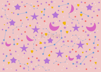 漂亮的星星背景图片_粉色星星背景
