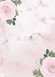现代灰粉色纹理质感花卉边框背景