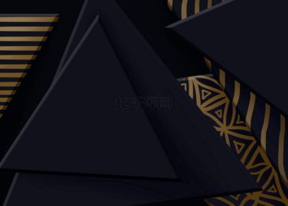 黑色三角形立体质感商务纯色背景