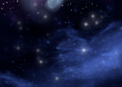 可爱介绍背景图片_星星星系星空夜空背景星光