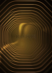 多边形抽象金色光效线条背景