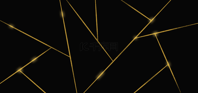 电脑黑色壁纸背景图片_黑色抽象金色发光背景