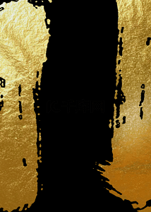 金色质感笔刷背景背景图片_金色笔刷金箔质感黑背景