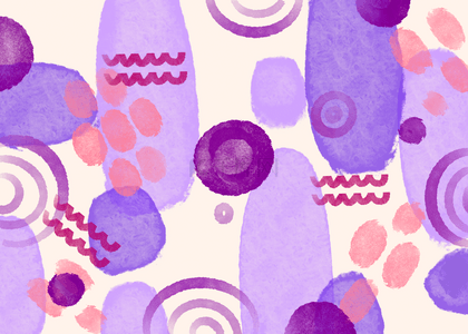 抽象几何紫色水彩背景