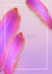 红紫色羽毛背景装饰图案