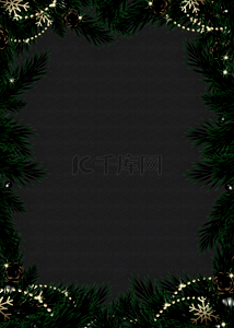 黑色圣诞树创意背景
