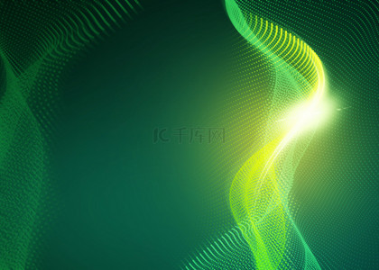 绿科技背景背景图片_绿色光效抽象科技背景