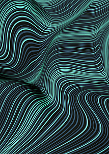 蓝墨色3d立体抽象波浪线条背景