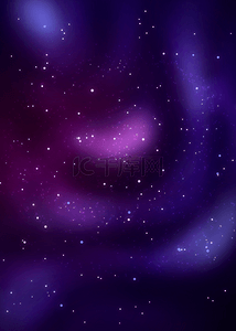 宇宙背景图片_紫色系流动的星云和星系背景