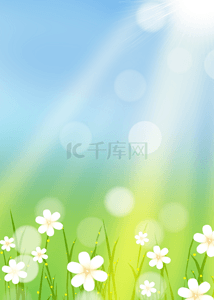 光效春天背景背景图片_炫光阳光春天光效花卉背景