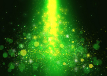 绿色闪光魔法抽象背景