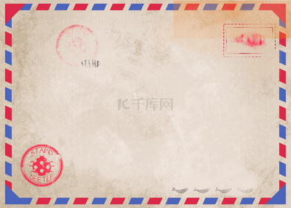 中式红印背景图片_复古印章信纸背景