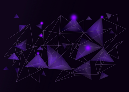 紫色水晶背景图片_低多边三角形紫色背景