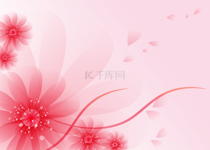 粉红色抽象几何花卉背景