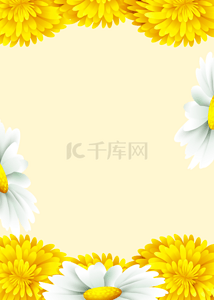 花卉黄色质感背景