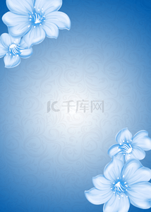 蓝色淡雅背景图片_蓝色花卉质感背景