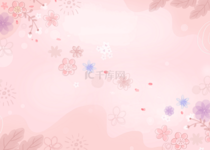 粉色梦幻模糊花朵背景