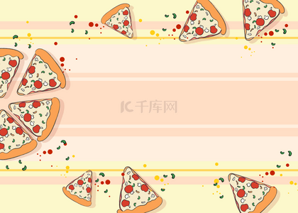 长条披萨背景图片_披萨美食料理背景