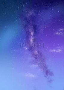 紫色系灿烂星河背景