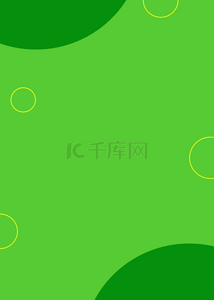 绿色简单圆形几何线条背景