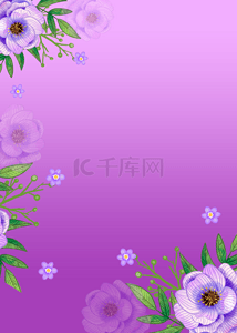 紫色干净花卉背景