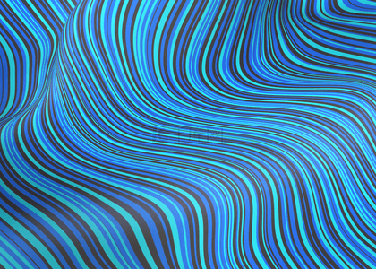 3d立体抽象波浪蓝色线条背景