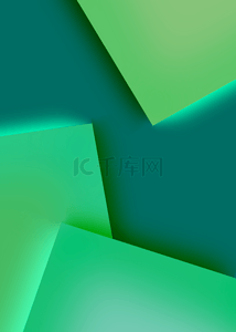 绿色系渐变几何立体背景