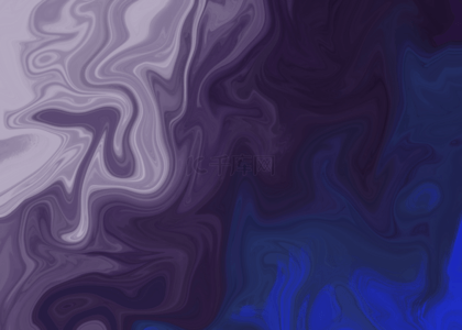 蓝紫色颜料液体混合撞色背景