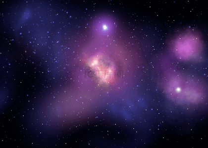 神秘的紫色星云背景