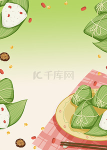 粽子节背景图片_端午节赛龙舟民俗粽子节传统节日