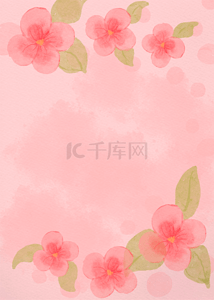 粉色水彩樱花背景背景图片_粉色水彩樱花晕染花卉抽象背景