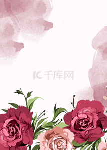 花卉玫瑰花背景图片_花卉质感简单干净浪漫背景