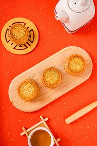 传统美食月饼中秋佳节摄影图配图