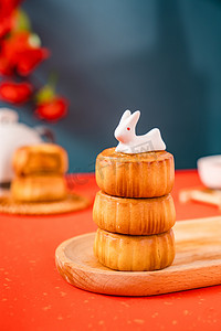 中秋传统节日月饼美食摄影图配图