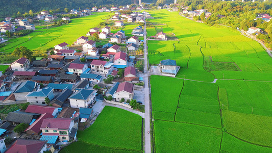 美丽乡村全景航拍图片