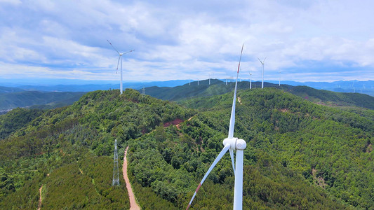 航拍中国能源风力发电基站