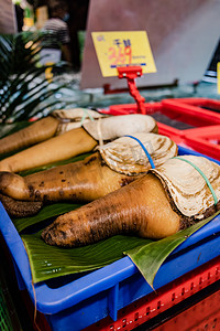 象拔蚌水产海产食材市场摄影图配图